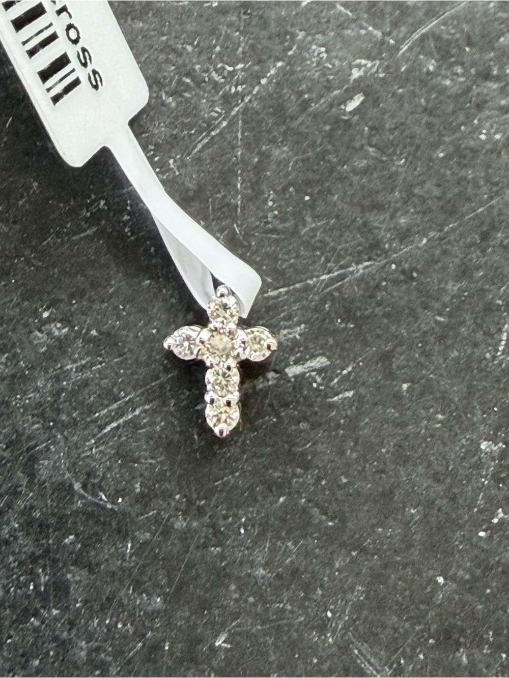 14kt White Gold Diamond Cross pendant
